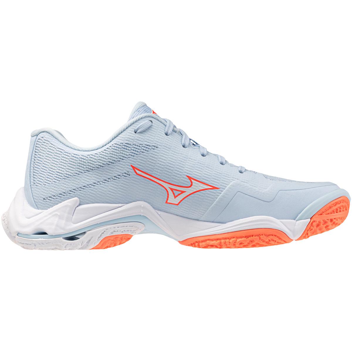 Mizuno Wave Lightning Elite Håndboldsko Dame Blue Finch/White/Lava Orange