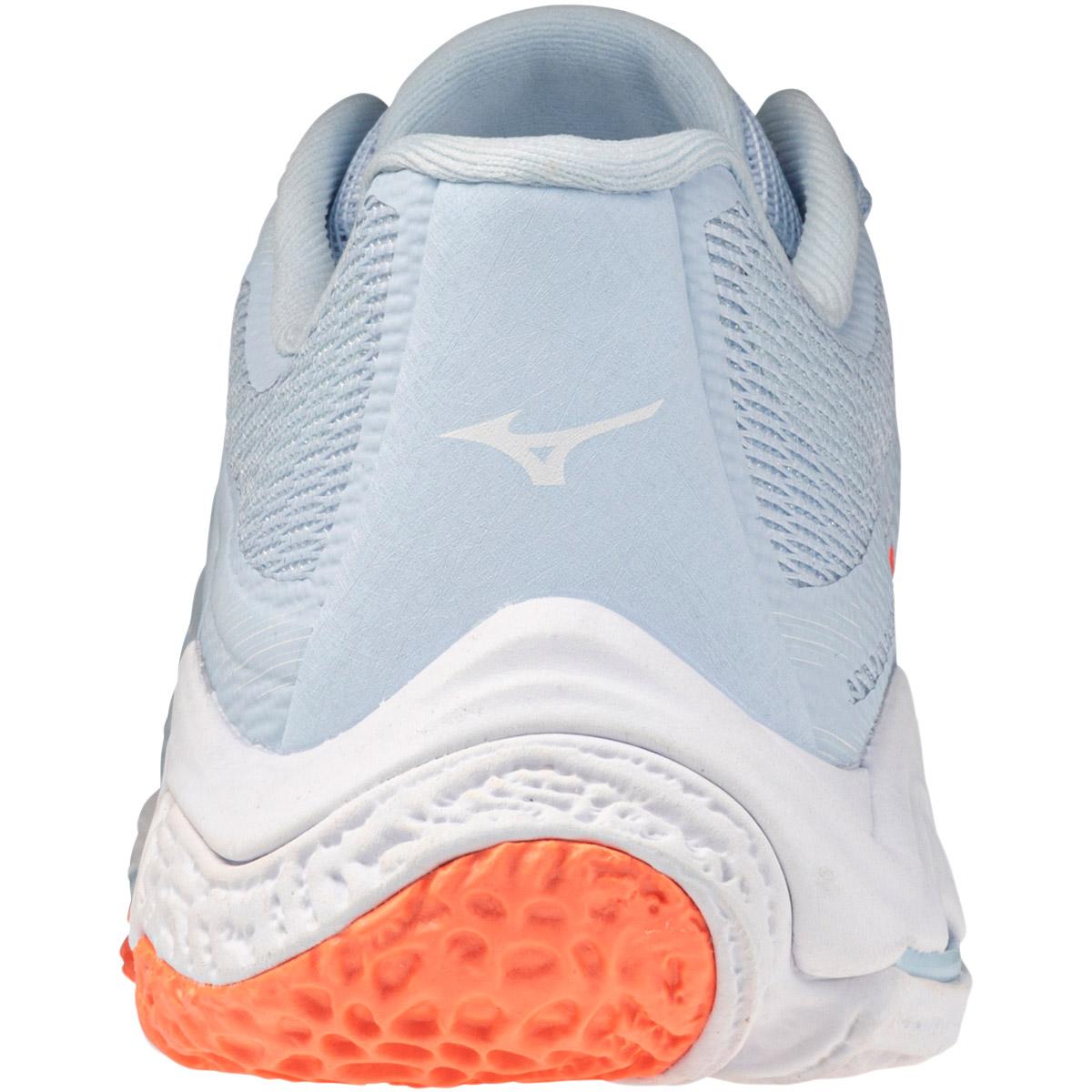 Mizuno Wave Lightning Elite Håndboldsko Dame Blue Finch/White/Lava Orange