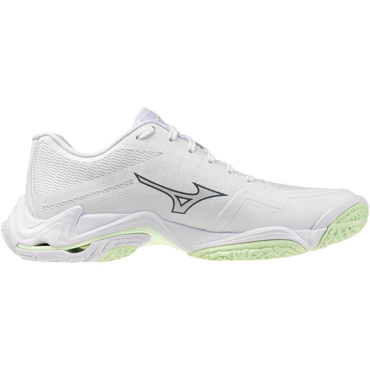 Mizuno Wave Lightning Elite Håndboldsko Dame White/Balsam Green/Ambrosia