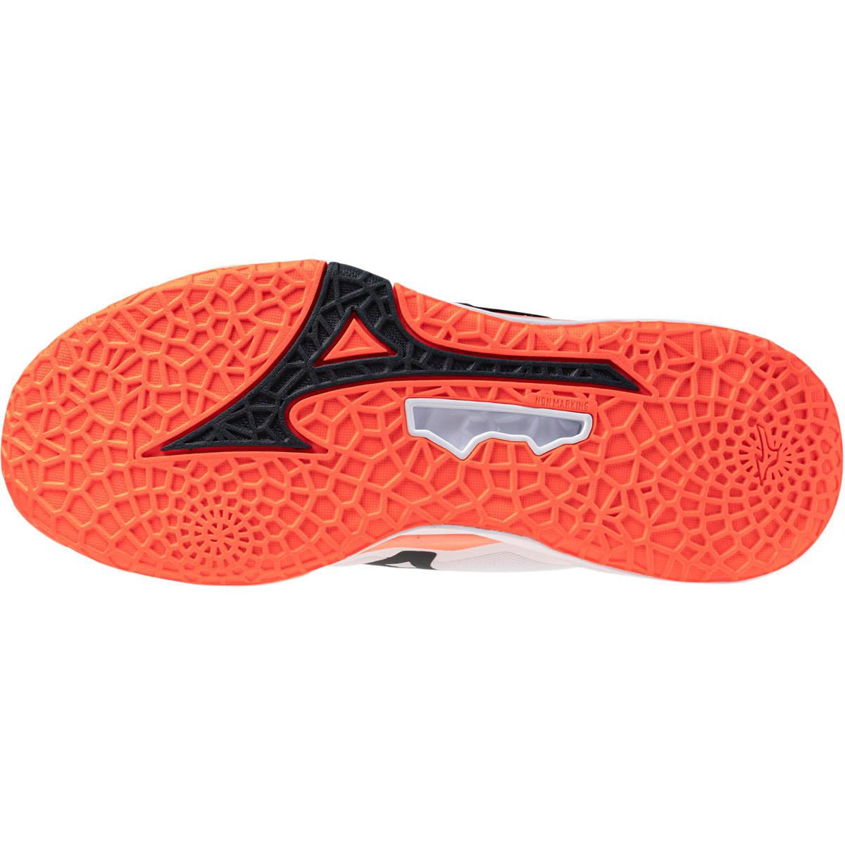 Mizuno Wave Stealth Neo 2.1 Håndboldsko White/Black/Flamingo Coral