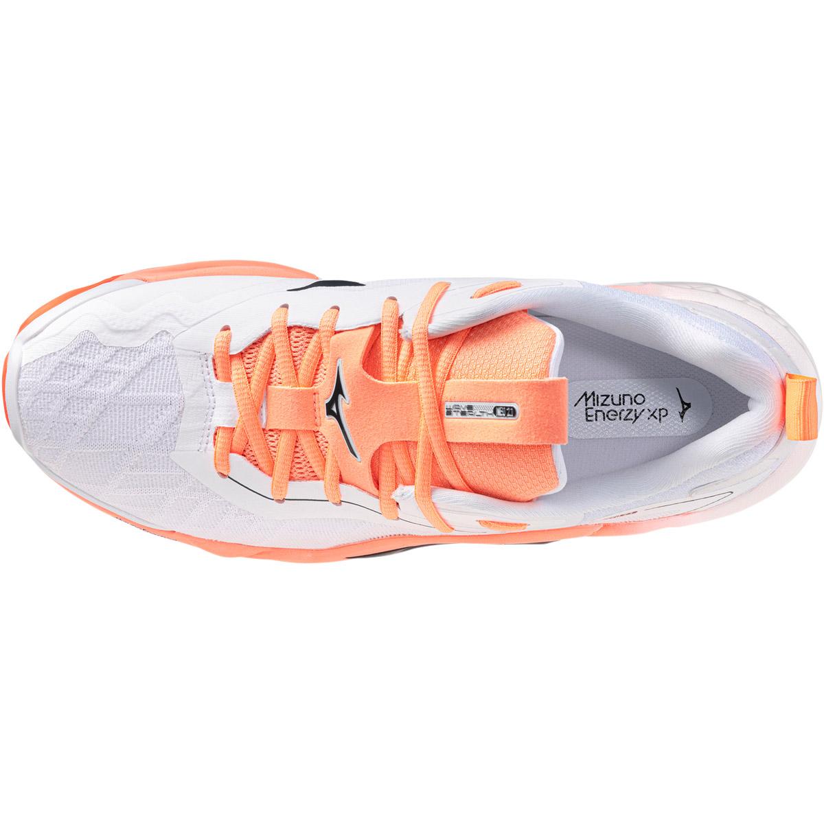 Mizuno Wave Stealth Neo 2.1 Håndboldsko White/Black/Flamingo Coral