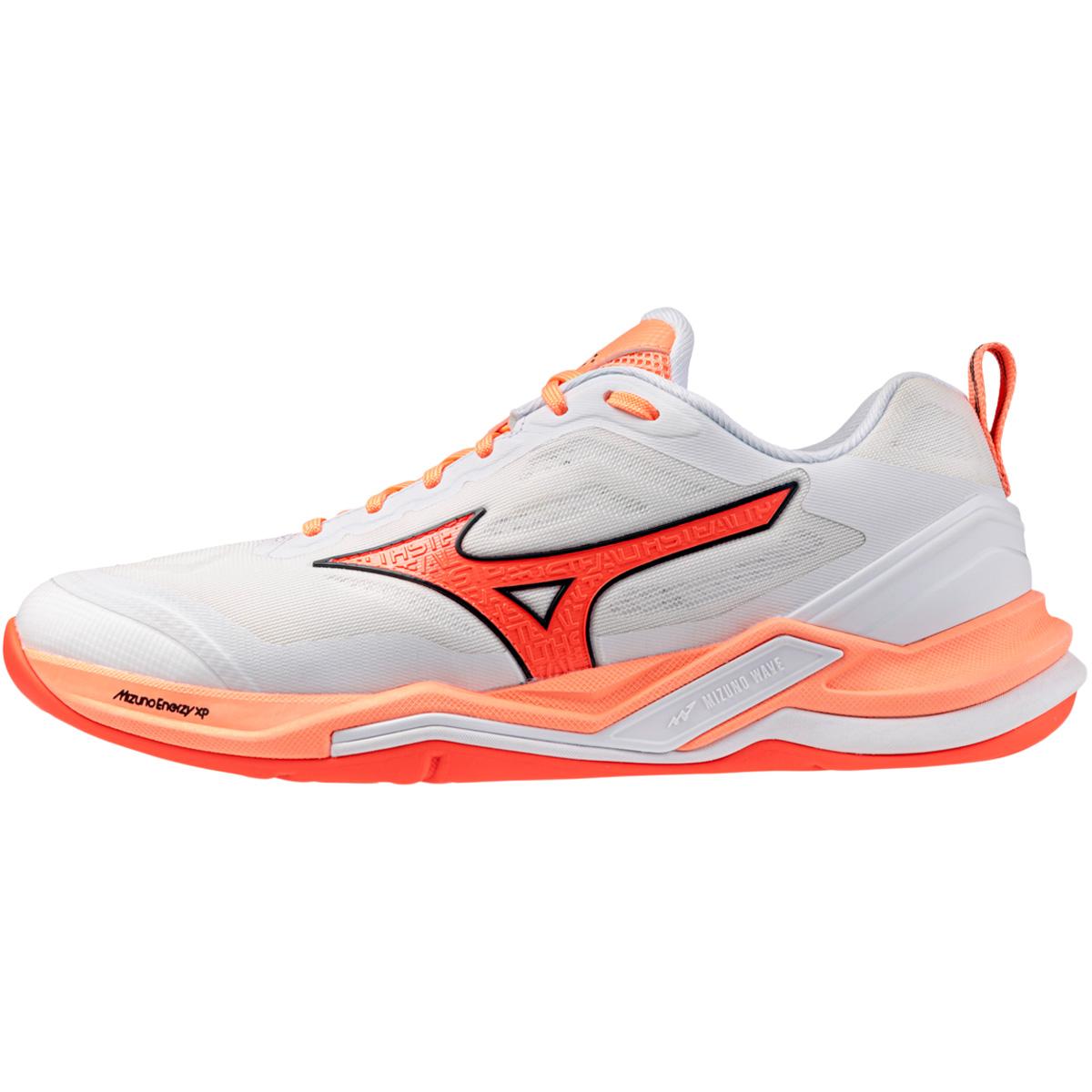 Mizuno Wave Stealth Elite Håndboldsko White/Lava Orange