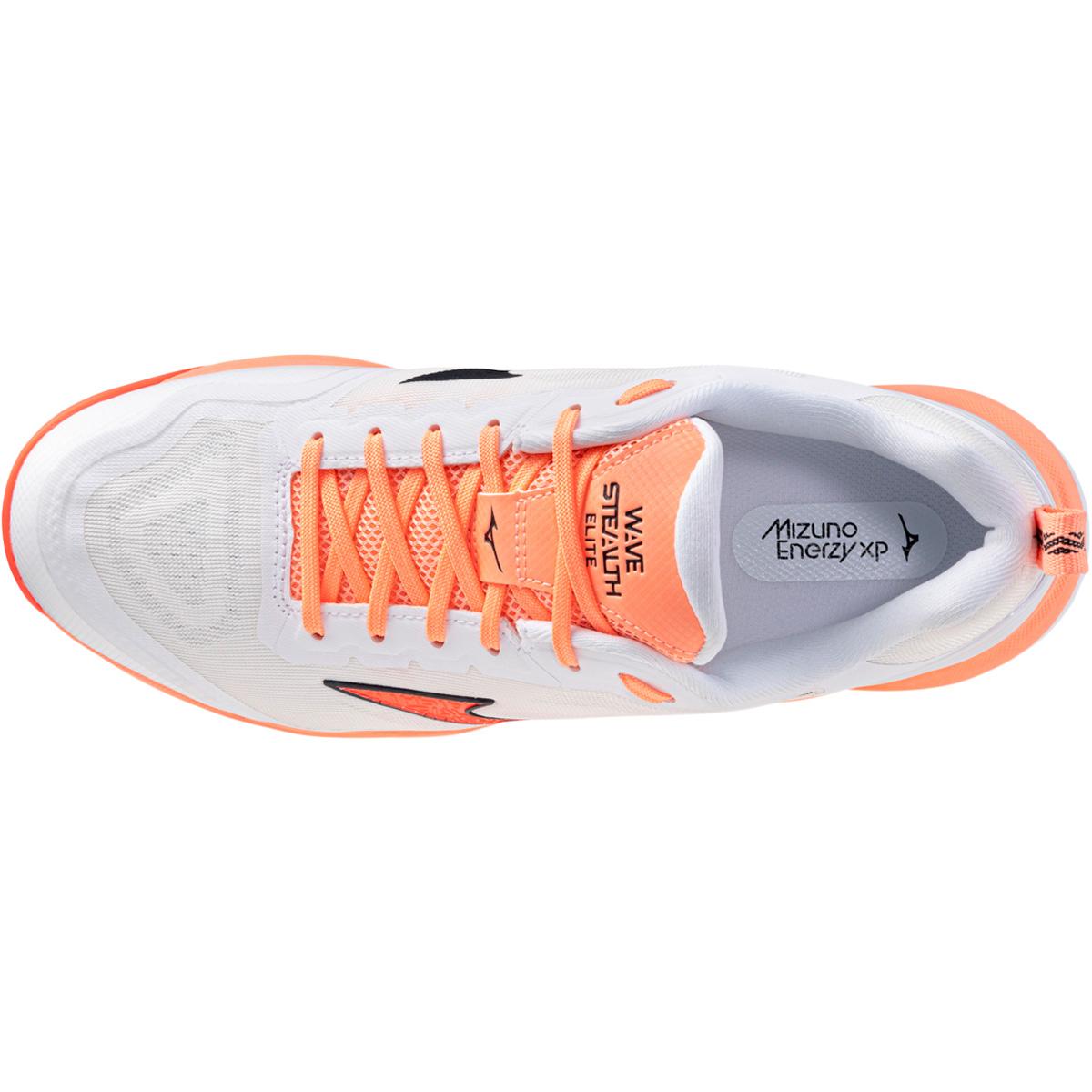 Mizuno Wave Stealth Elite Håndboldsko White/Lava Orange