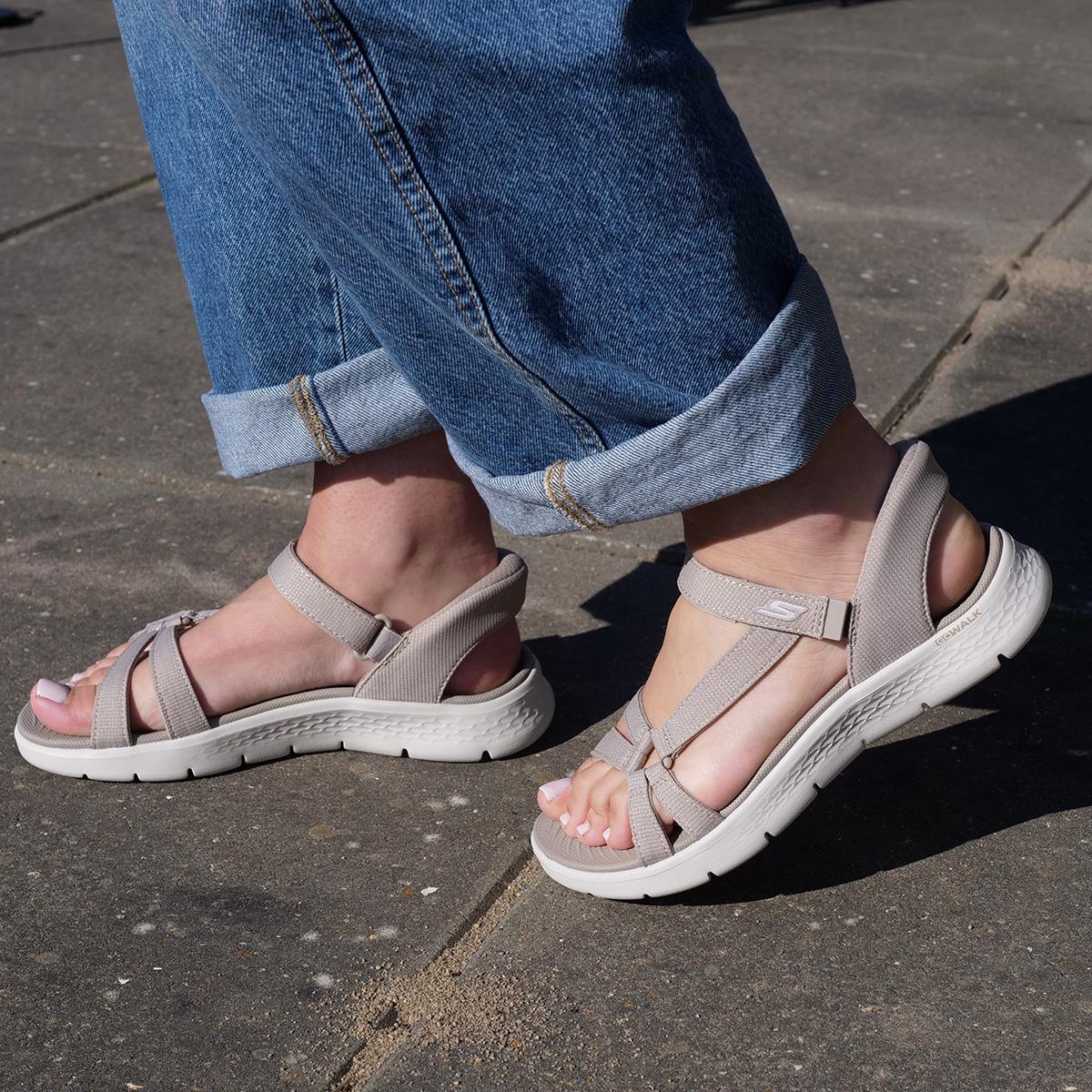 Skechers Go Walk Flex Slip-Ins Sandaler Dame TPE Taupe