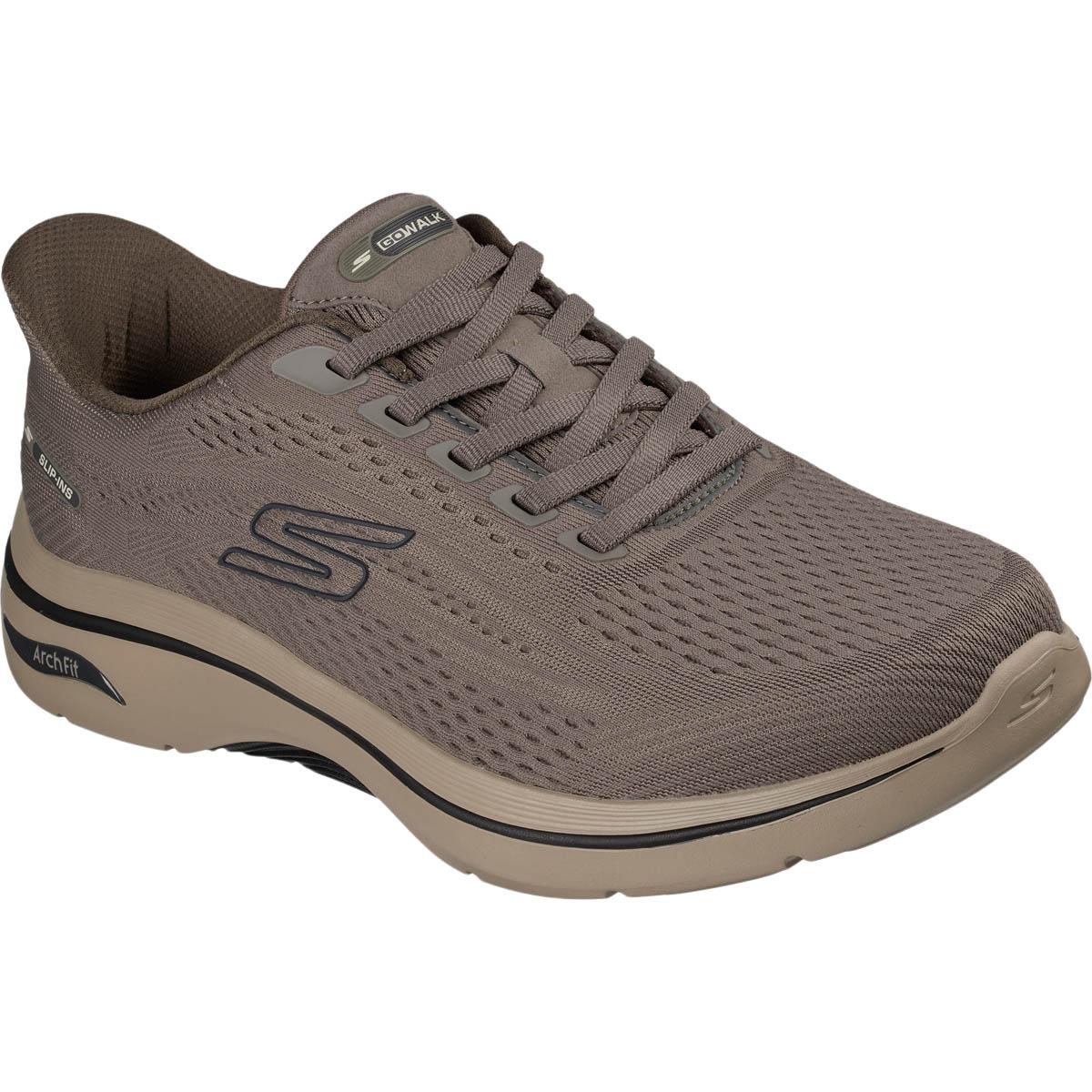Skechers Go Walk Arch Fit 2.0 Slip-Ins Sneakers Herre DARK TAUPE