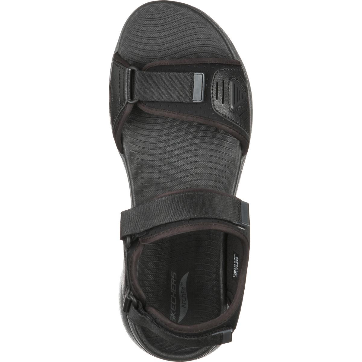 Skechers Go Walk Arch Fit Sandaler Herre BKCC Black Charcoal