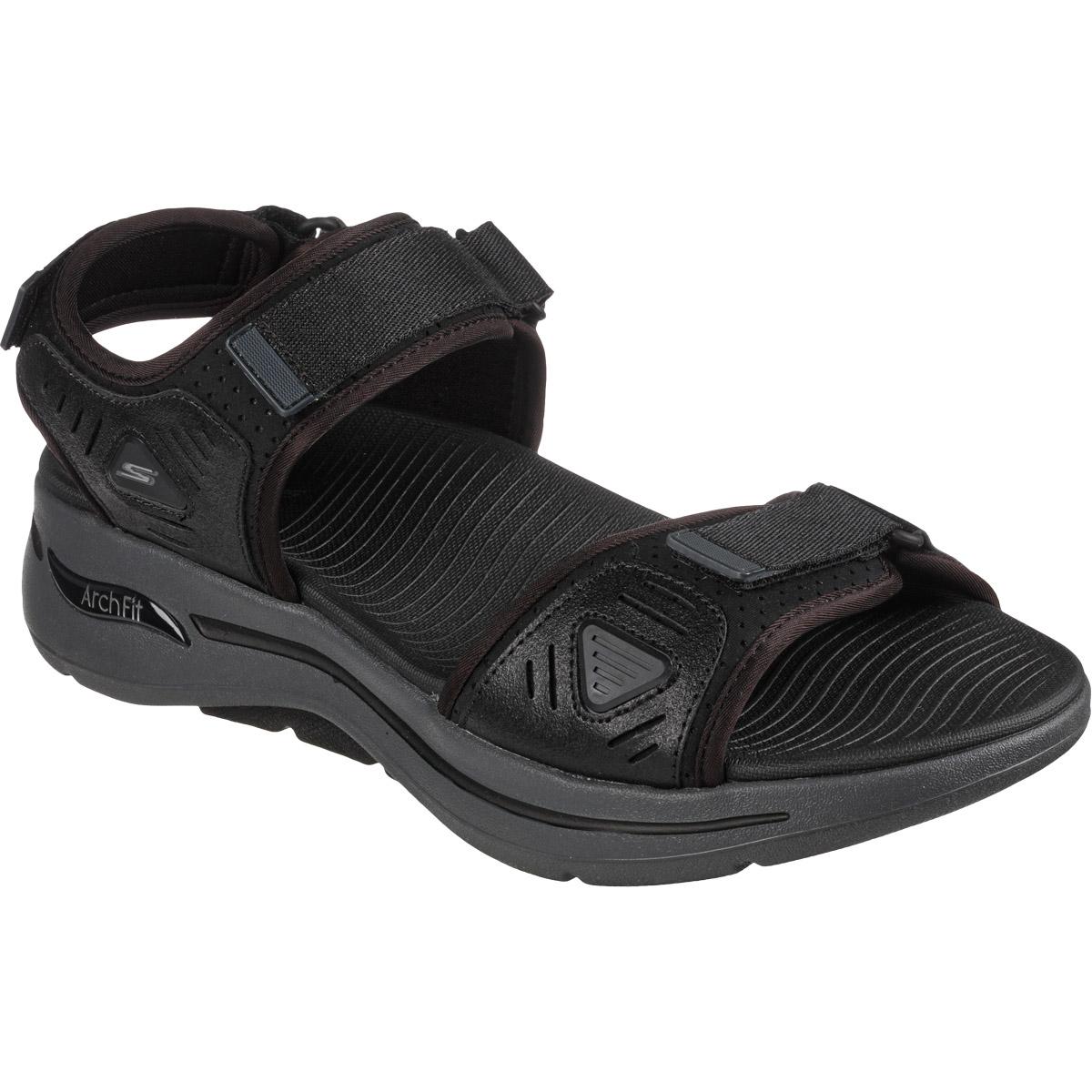 Skechers Go Walk Arch Fit Sandaler Herre BKCC Black Charcoal