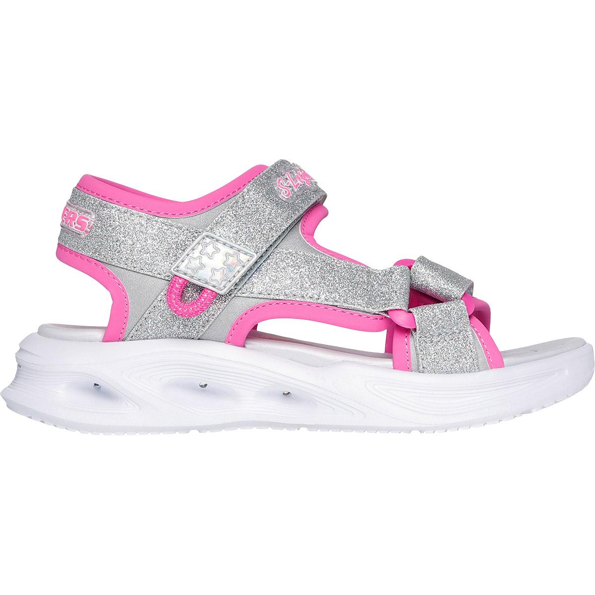 Skechers Sola Glow Sandaler m/Lys Barn SLHP Silver Hot Pink