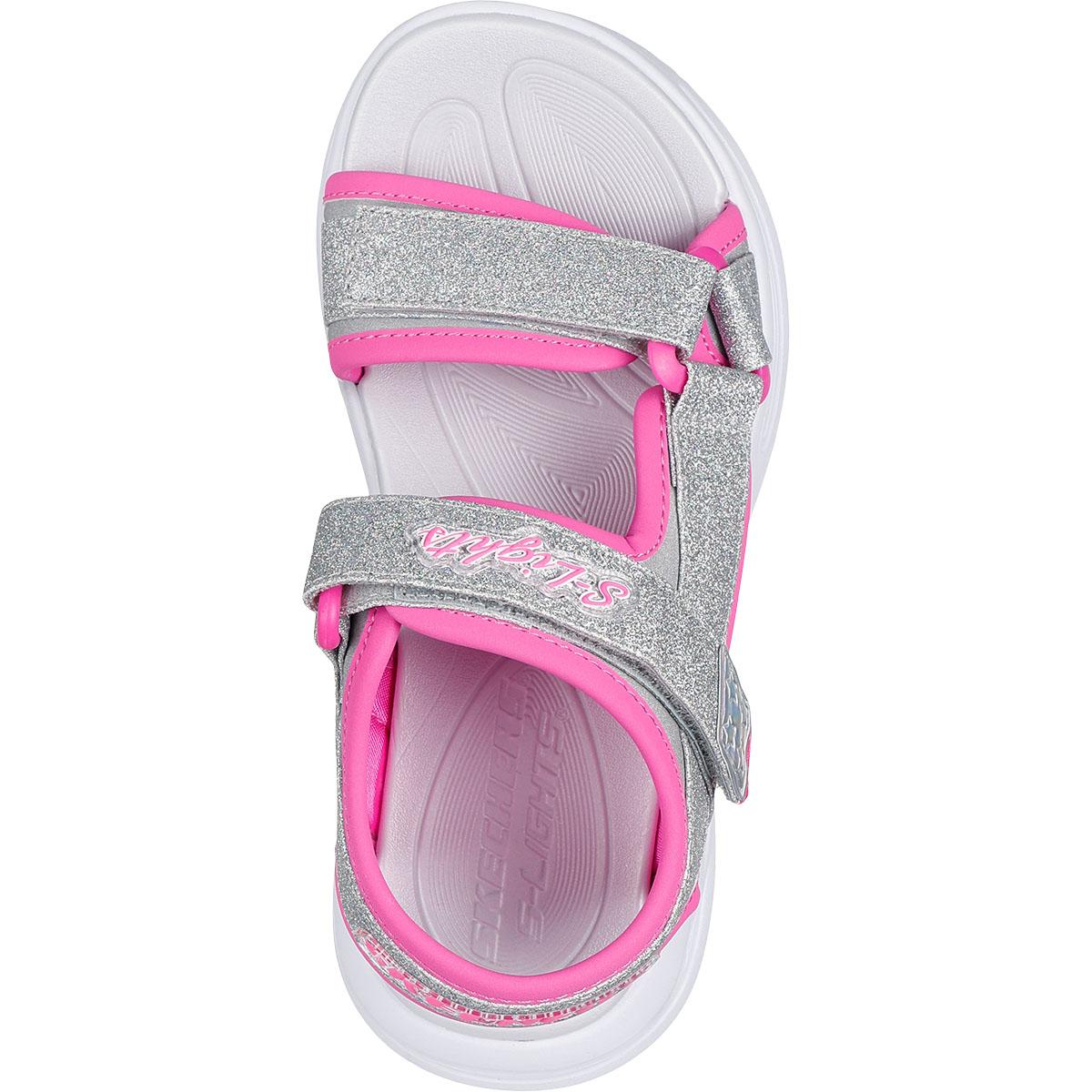 Skechers Sola Glow Sandaler m/Lys Barn SLHP Silver Hot Pink