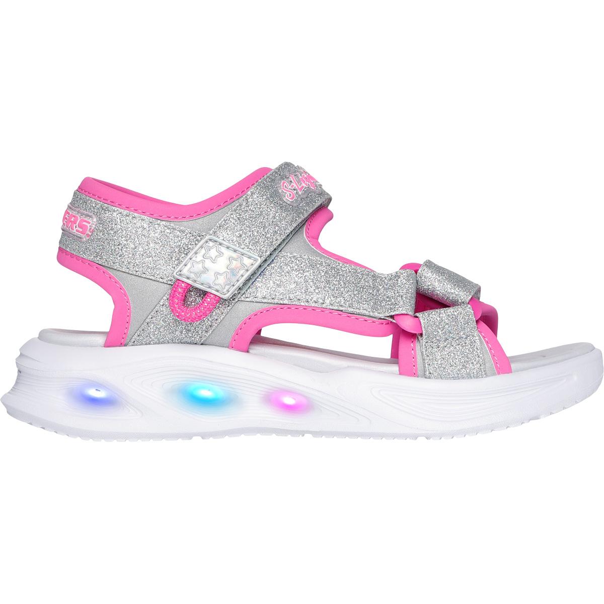 Skechers Sola Glow Sandaler m/Lys Barn SLHP Silver Hot Pink