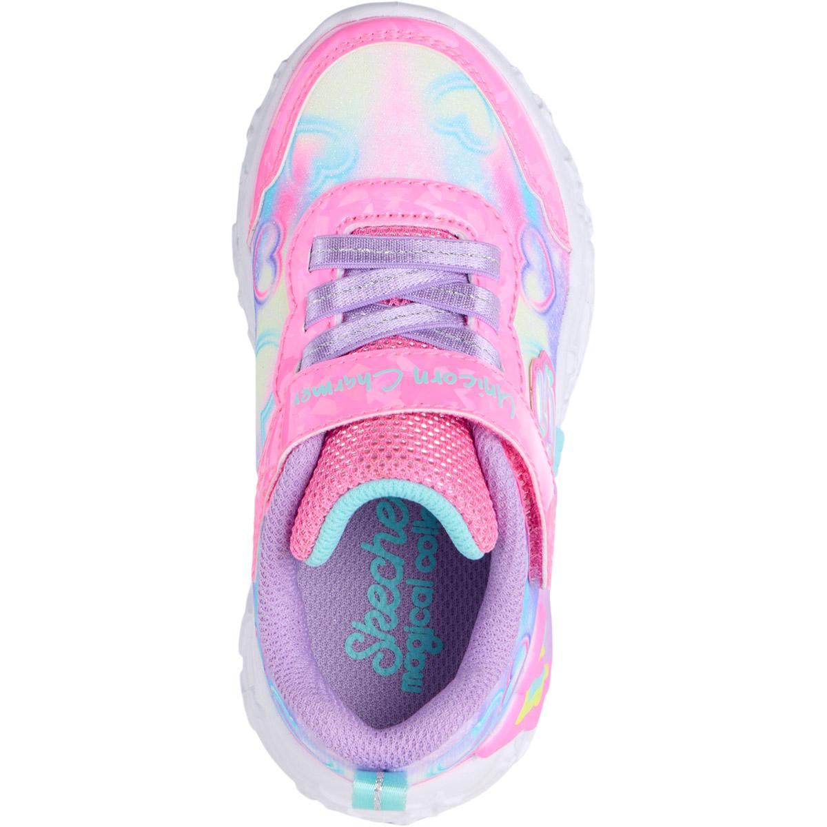 Skechers Unicorn Charmer Borrelås Sneakers m/Lys Barn PINK MULTI