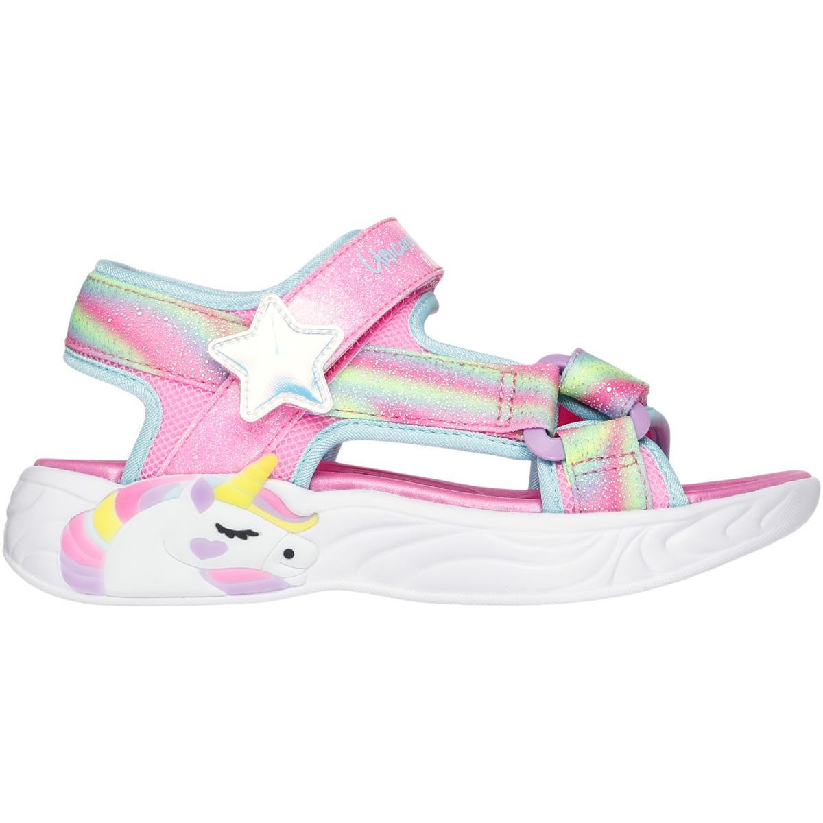 Skechers Unicorn Dreams Sandaler m/Lys Barn PINK MULTI