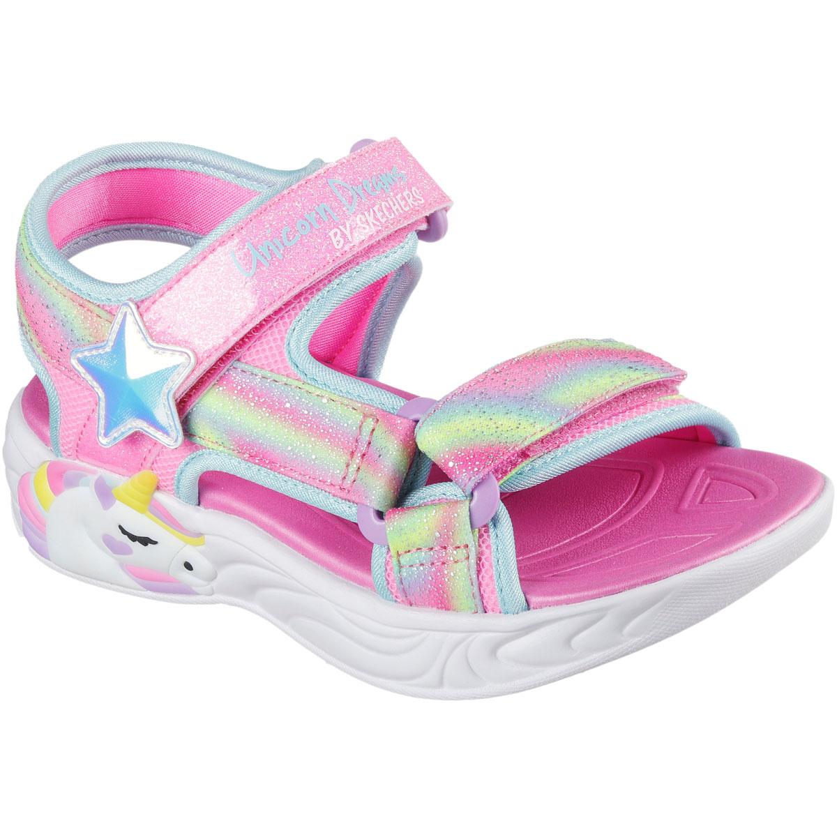 Skechers Unicorn Dreams Sandaler m/Lys Barn PINK MULTI