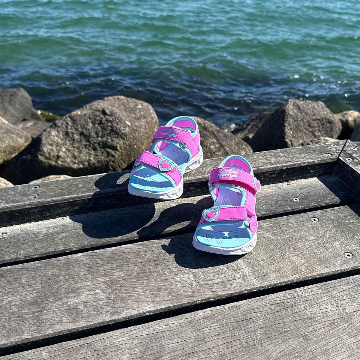 Skechers Heart Lights Sandaler m/Lys Barn Pink