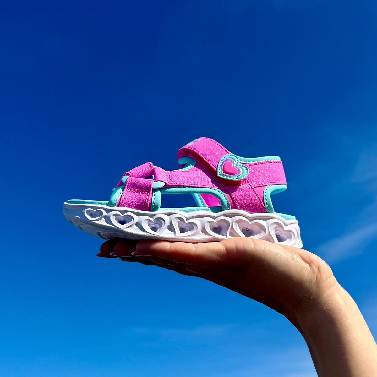Skechers Heart Lights Sandaler m/Lys Barn Pink