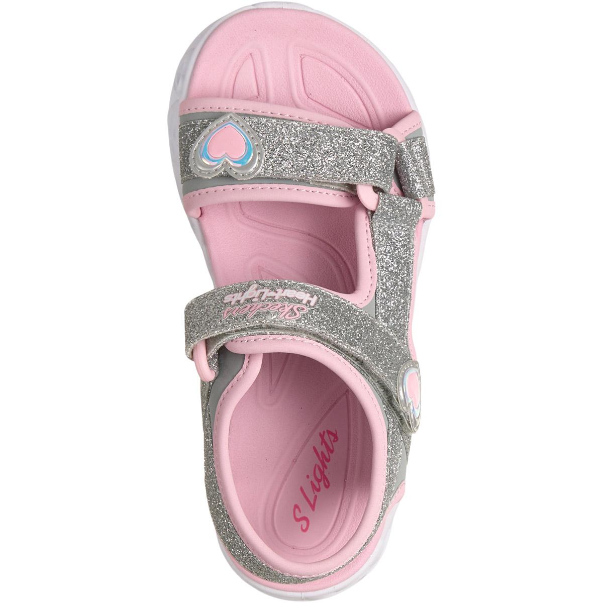Skechers Heart Lights Sandaler m/Lys Barn Silver
