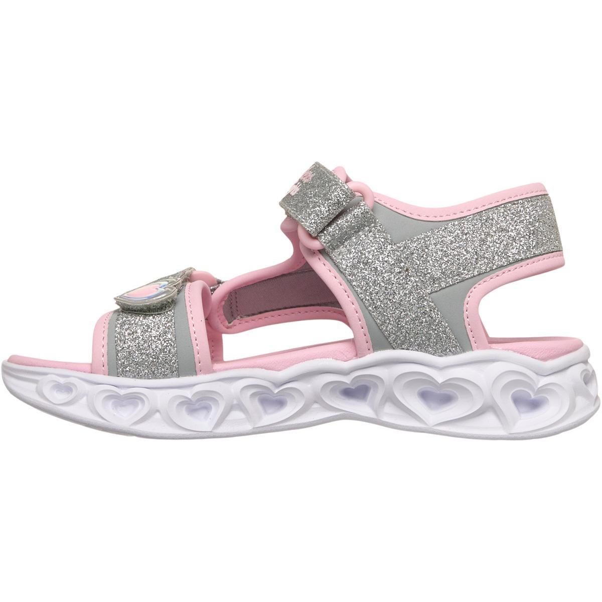 Skechers Heart Lights Sandaler m/Lys Barn Silver
