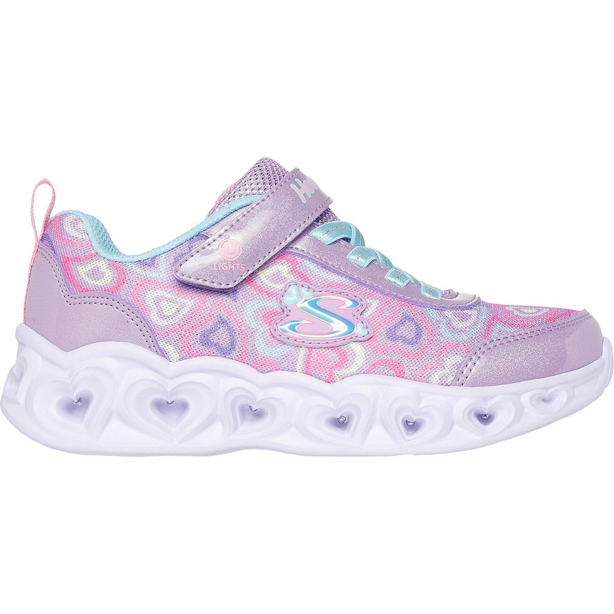 Skechers Heart Lights Boogie Love Borrelås Sneakers m/Lys Barn LVMT Lavenderender Multicolor