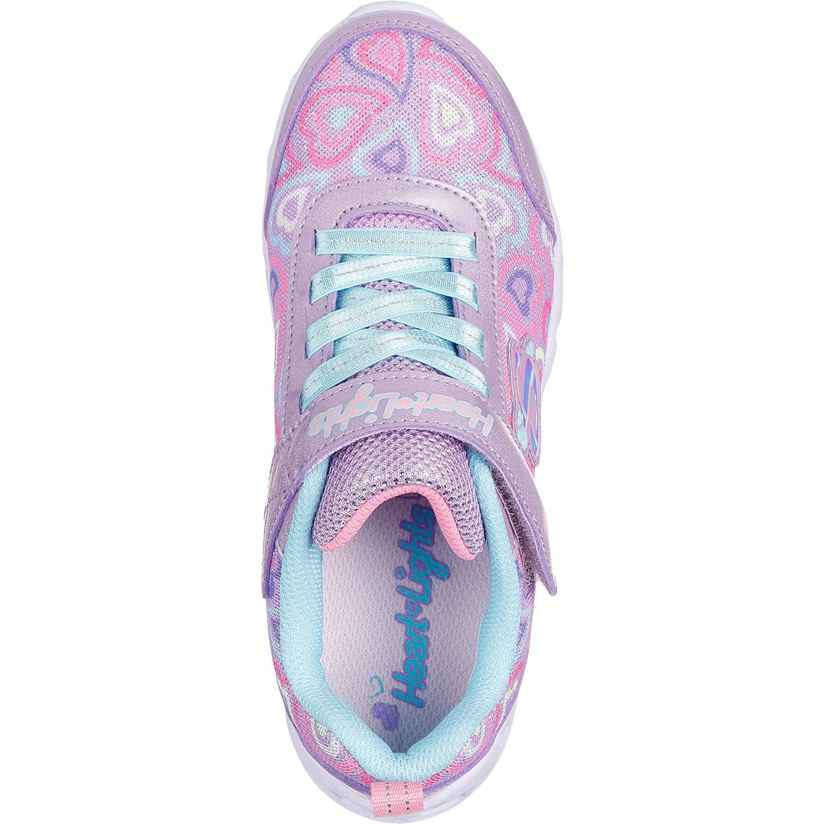 Skechers Heart Lights Boogie Love Borrelås Sneakers m/Lys Barn LVMT Lavenderender Multicolor