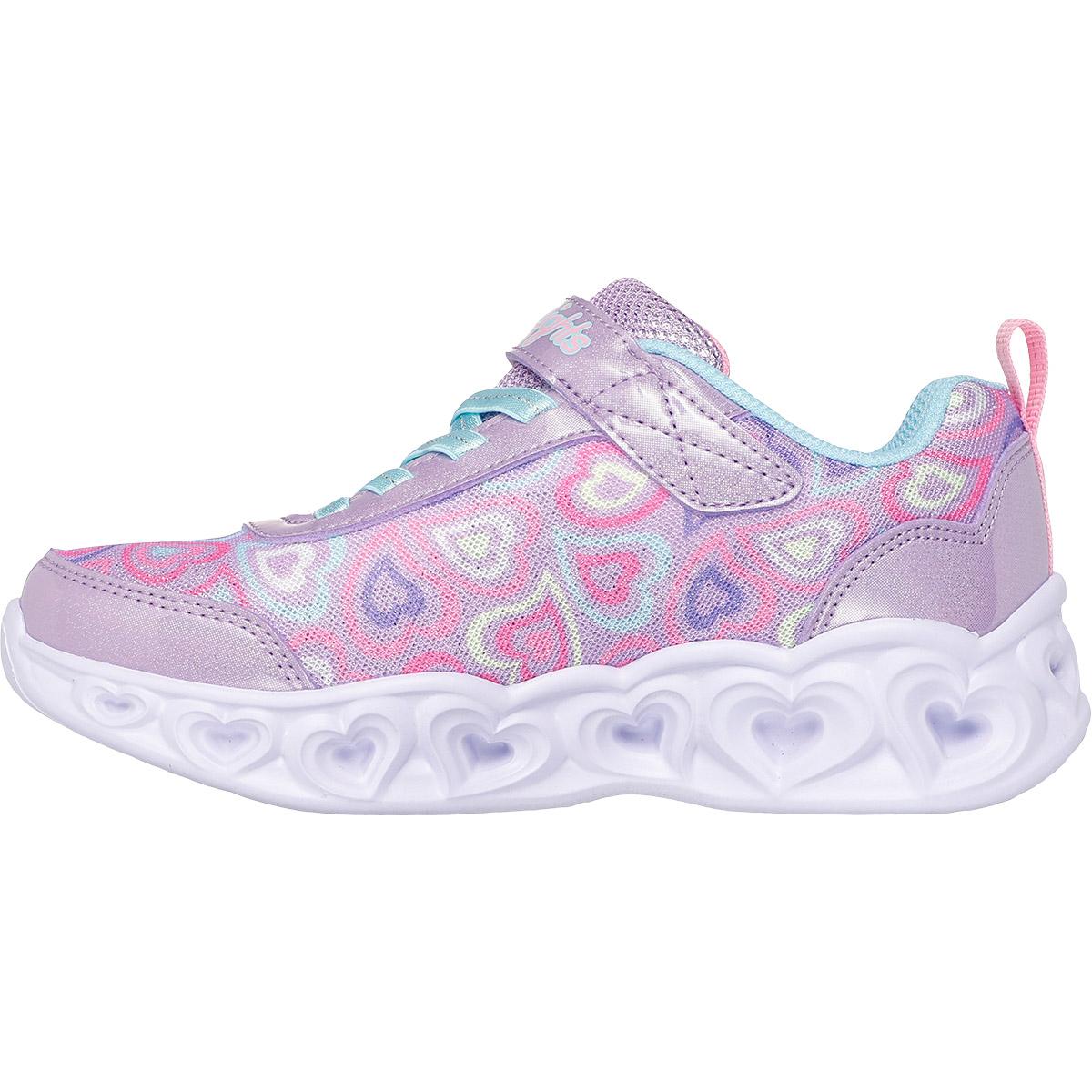 Skechers Heart Lights Boogie Love Borrelås Sneakers m/Lys Barn LVMT Lavenderender Multicolor