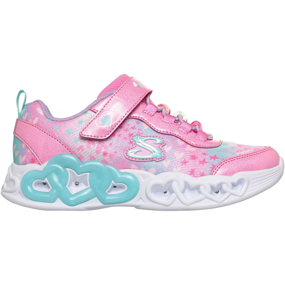 Skechers Heart Lights Inf Borrelås Sneakers m/Lys Barn Pkmt