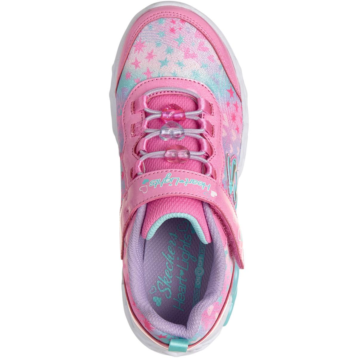 Skechers Heart Lights Inf Borrelås Sneakers m/Lys Barn Pkmt