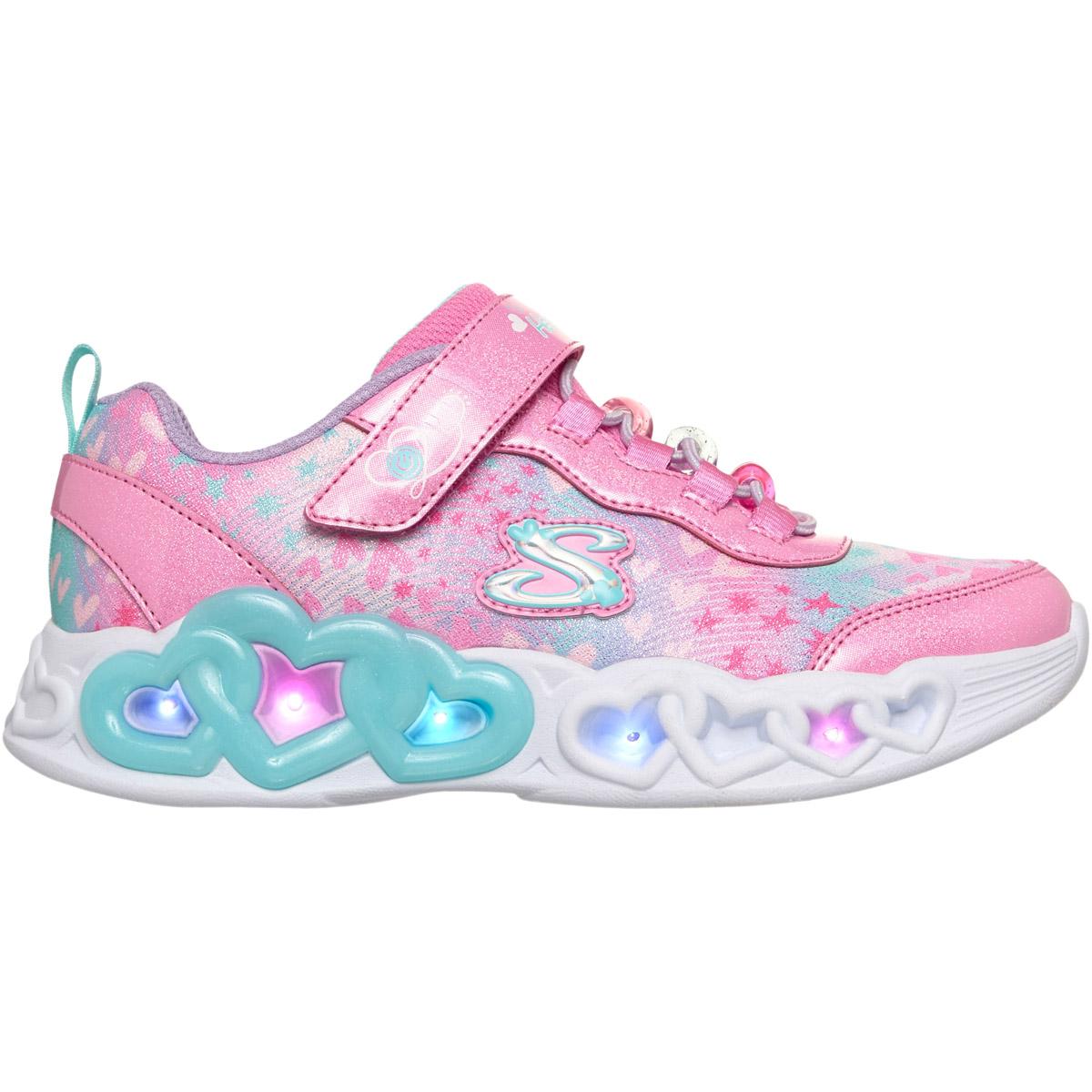 Skechers Heart Lights Inf Borrelås Sneakers m/Lys Barn Pkmt