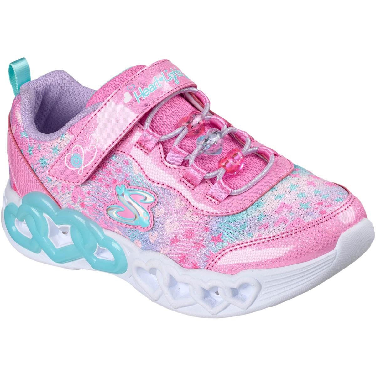 Skechers Heart Lights Inf Borrelås Sneakers m/Lys Barn Pkmt