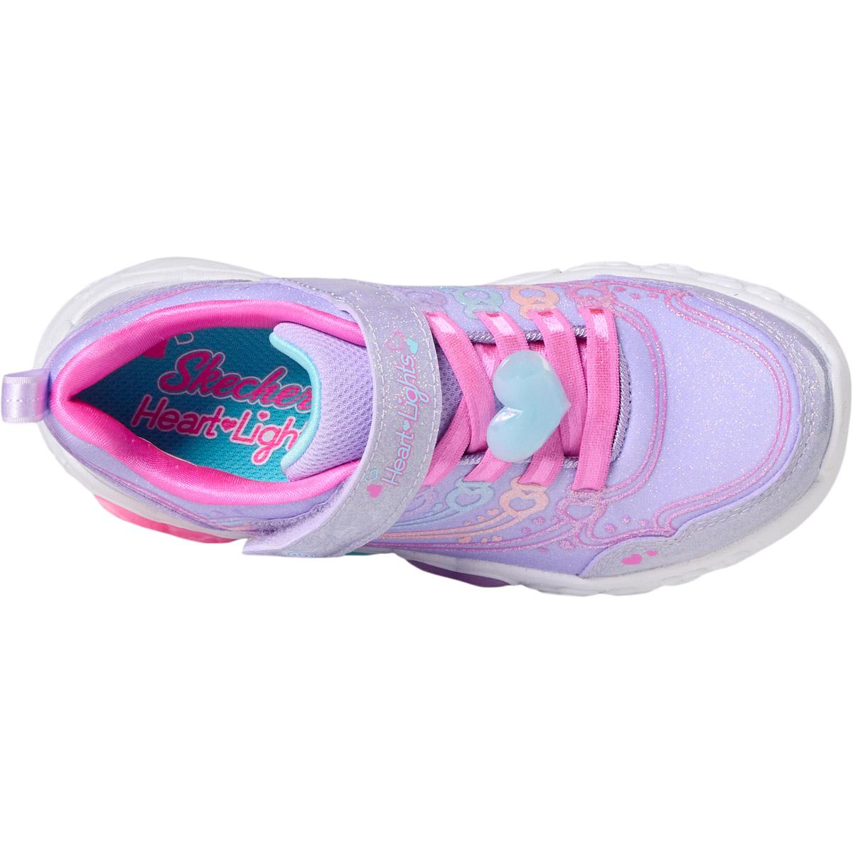 Skechers Enchanted Heart Lights Borrelås Sneakers m/Lys Barn LAVENDER MULTI