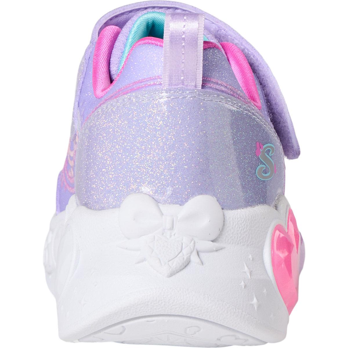 Skechers Enchanted Heart Lights Borrelås Sneakers m/Lys Barn LAVENDER MULTI