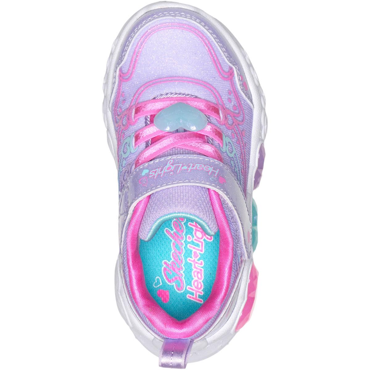 Skechers Enchanted Heart Lights I Borrelås Sneakers m/Lys Barn LAVENDER MULTI