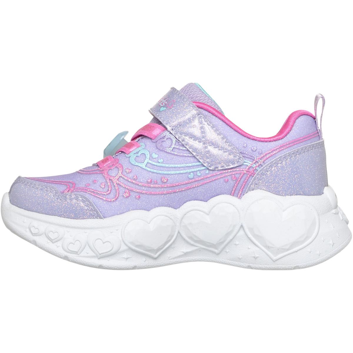 Skechers Enchanted Heart Lights I Borrelås Sneakers m/Lys Barn LAVENDER MULTI