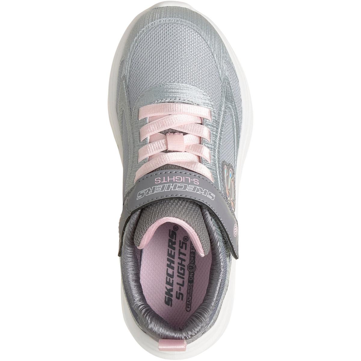 Skechers Sola Glow 2.0 Borrelås Sneakers m/Lys Barn Grey