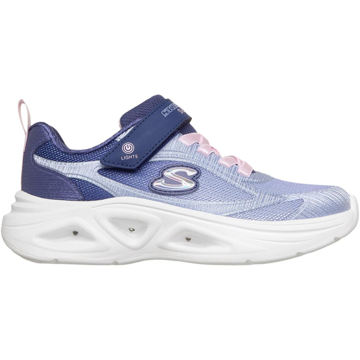 Skechers Sola Glow 2.0 Borrelås Sneakers m/Lys Barn Navy/Blue