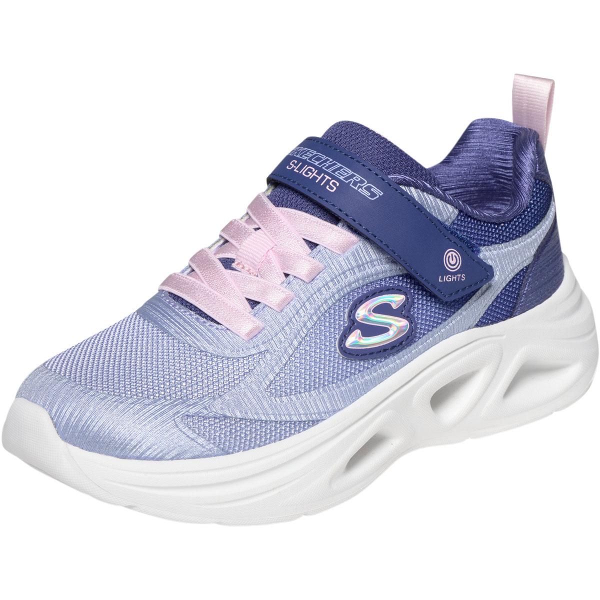 Skechers Sola Glow 2.0 Borrelås Sneakers m/Lys Barn Navy/Blue