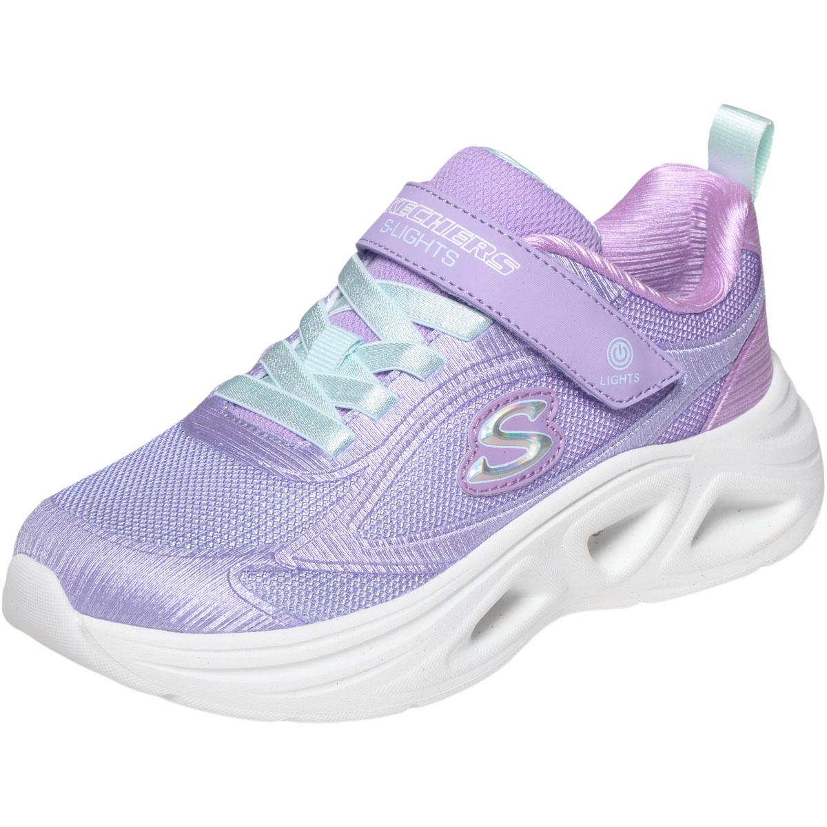 Skechers Sola Glow 2.0 I Borrelås Sneakers m/Lys Barn Lilac