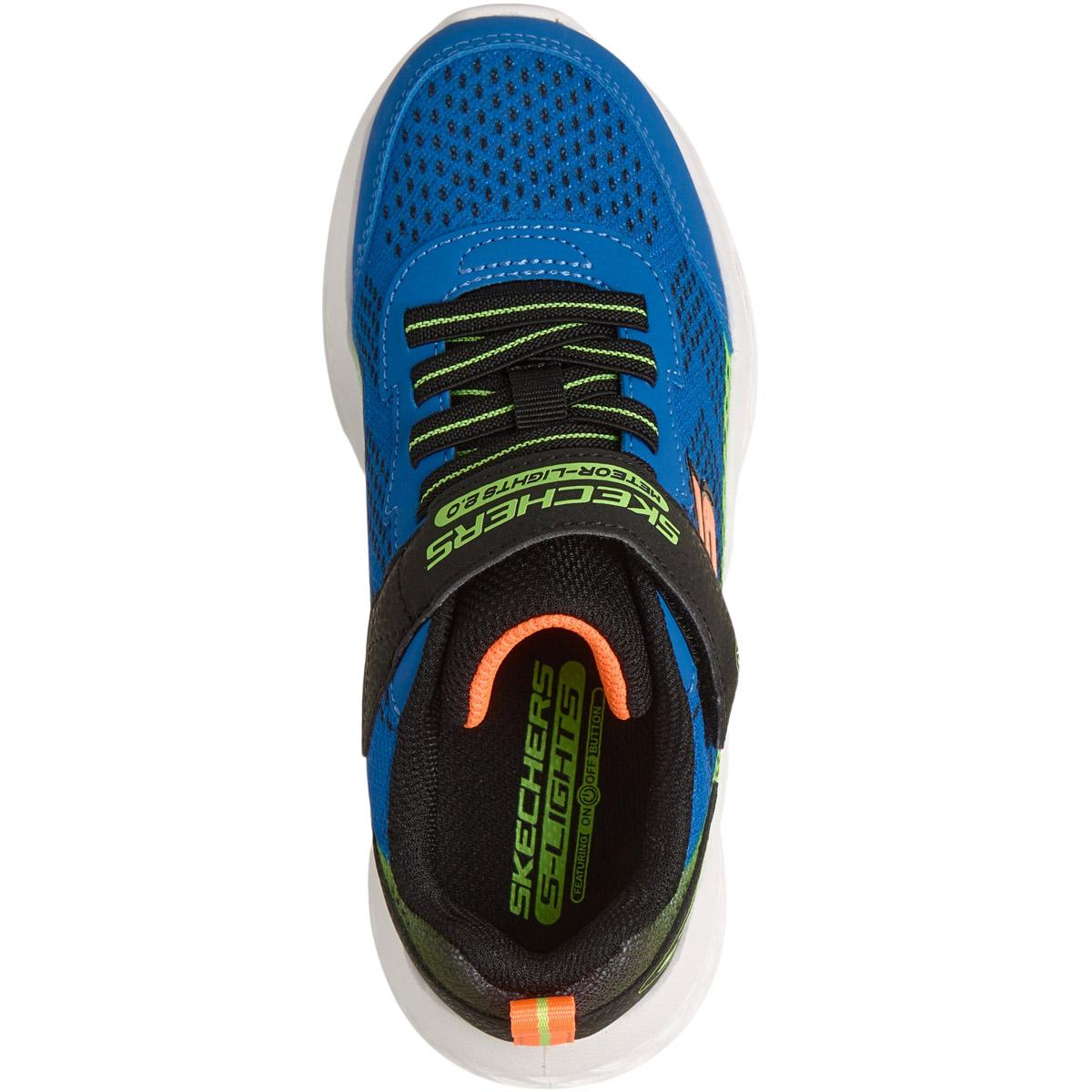 Skechers Meteor Lights 2.0 Borrelås Sneakers m/Lys Barn BLUE BLACK