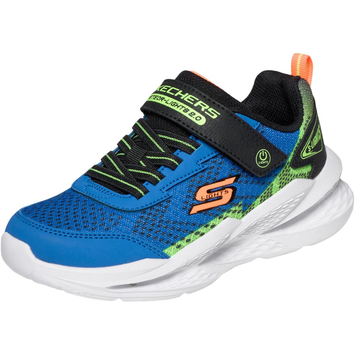 Skechers Meteor Lights 2.0 Borrelås Sneakers m/Lys Barn BLUE BLACK