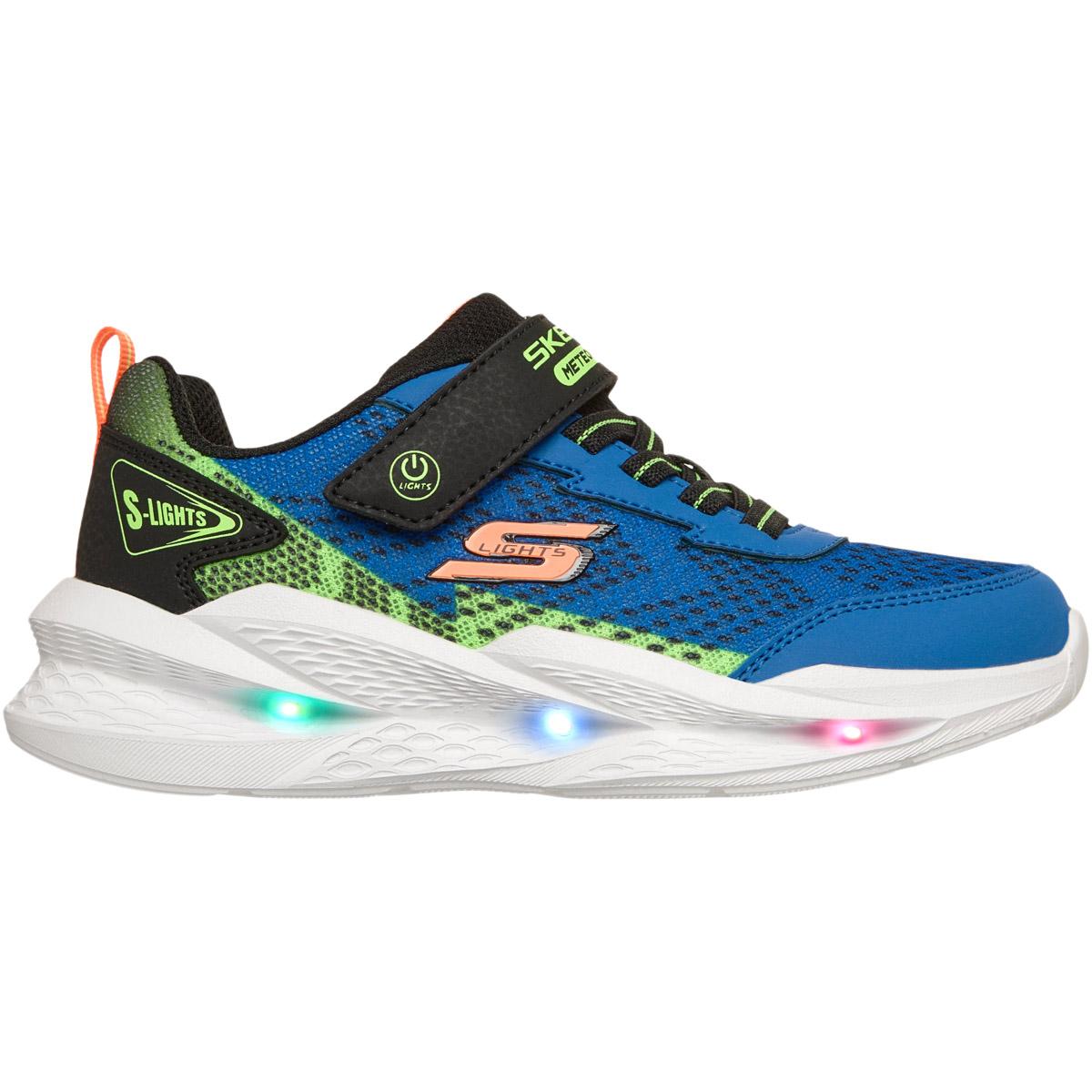 Skechers Meteor Lights 2.0 Borrelås Sneakers m/Lys Barn BLUE BLACK