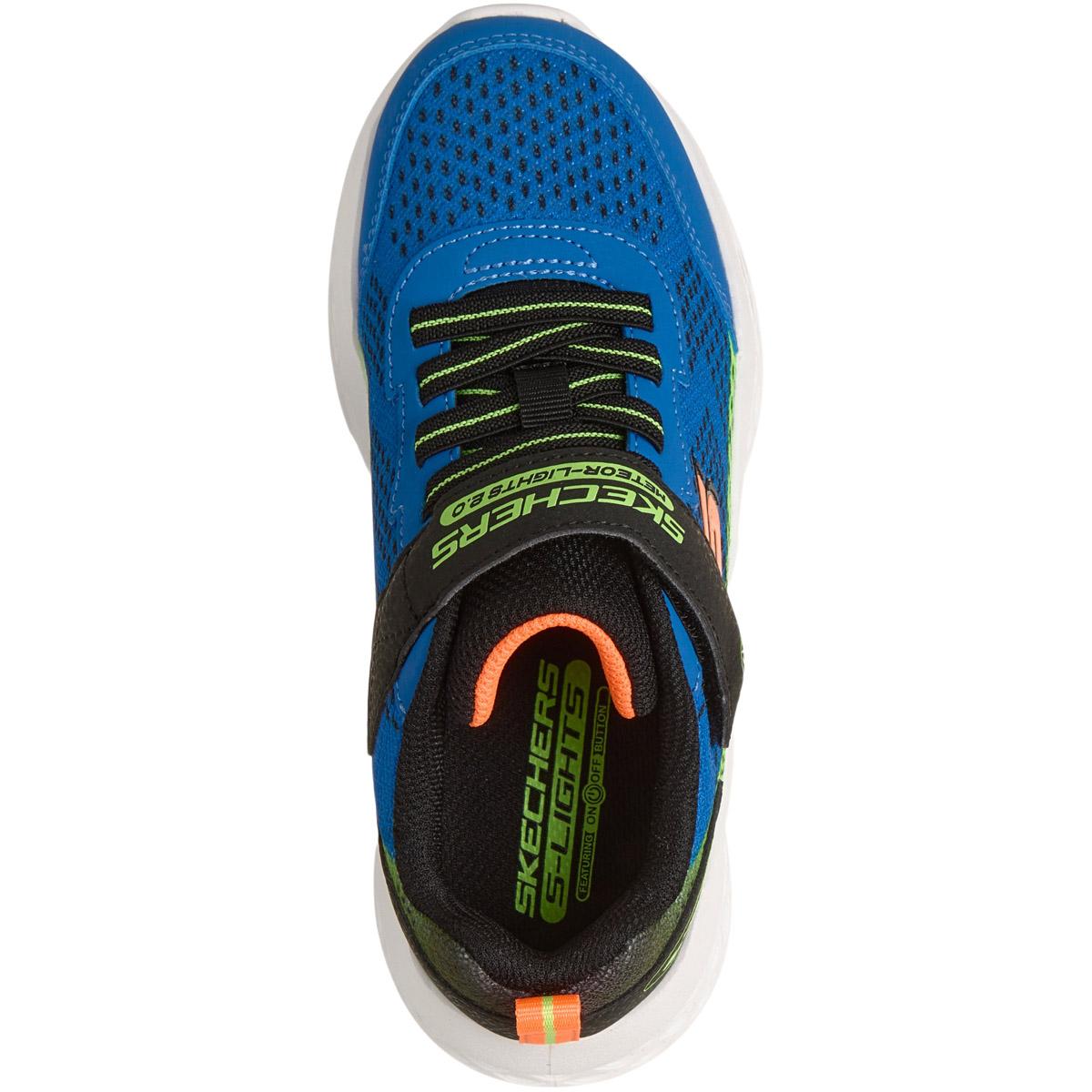 Skechers Meteor-Lights 2.0 Borrelås Sneakers m/Lys Barn Blue/Black