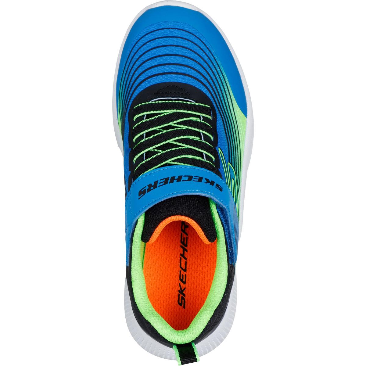 Skechers Microspec Advance Borrelås Sneakers Barn BLLM Blue Lime