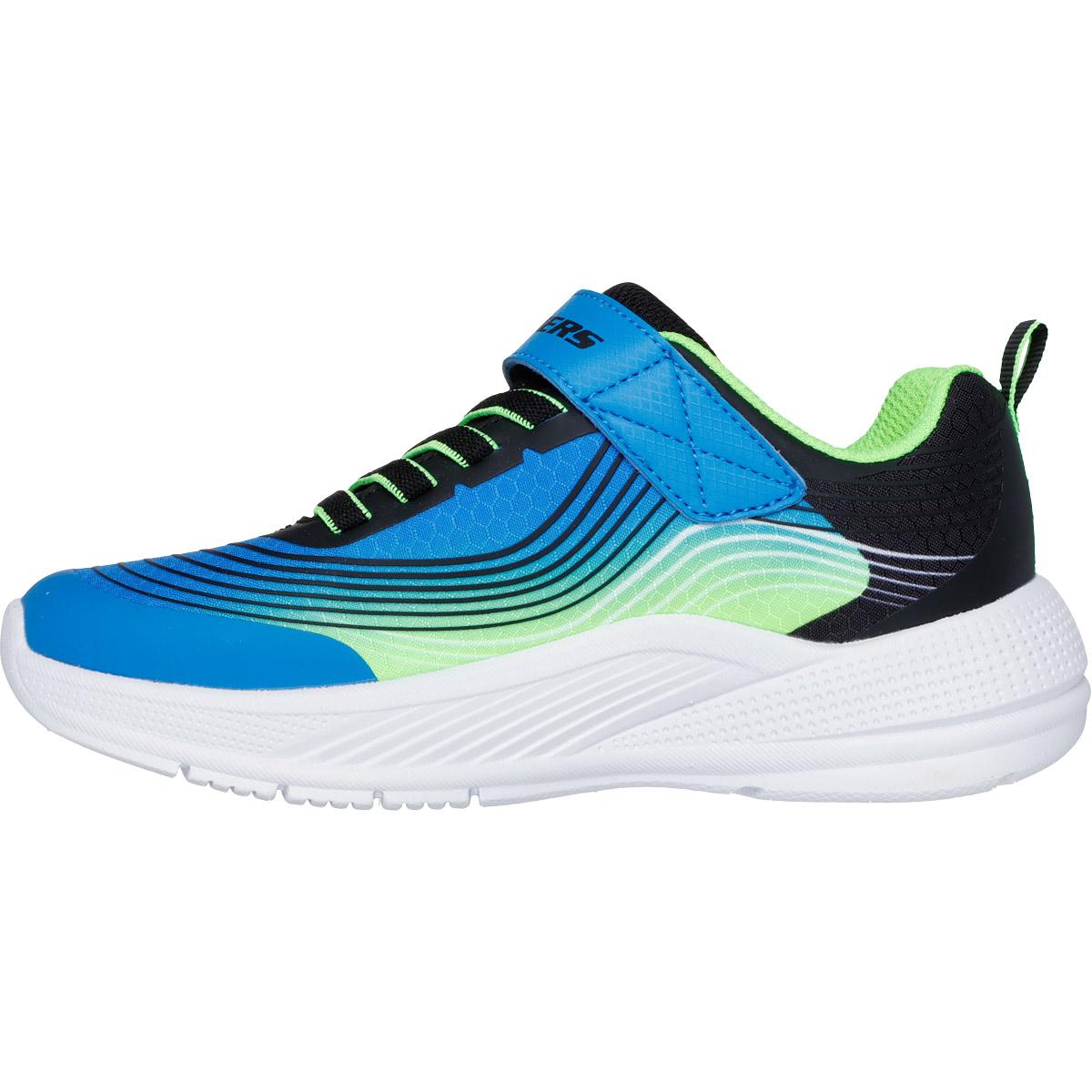 Skechers Microspec Advance Borrelås Sneakers Barn BLLM Blue Lime