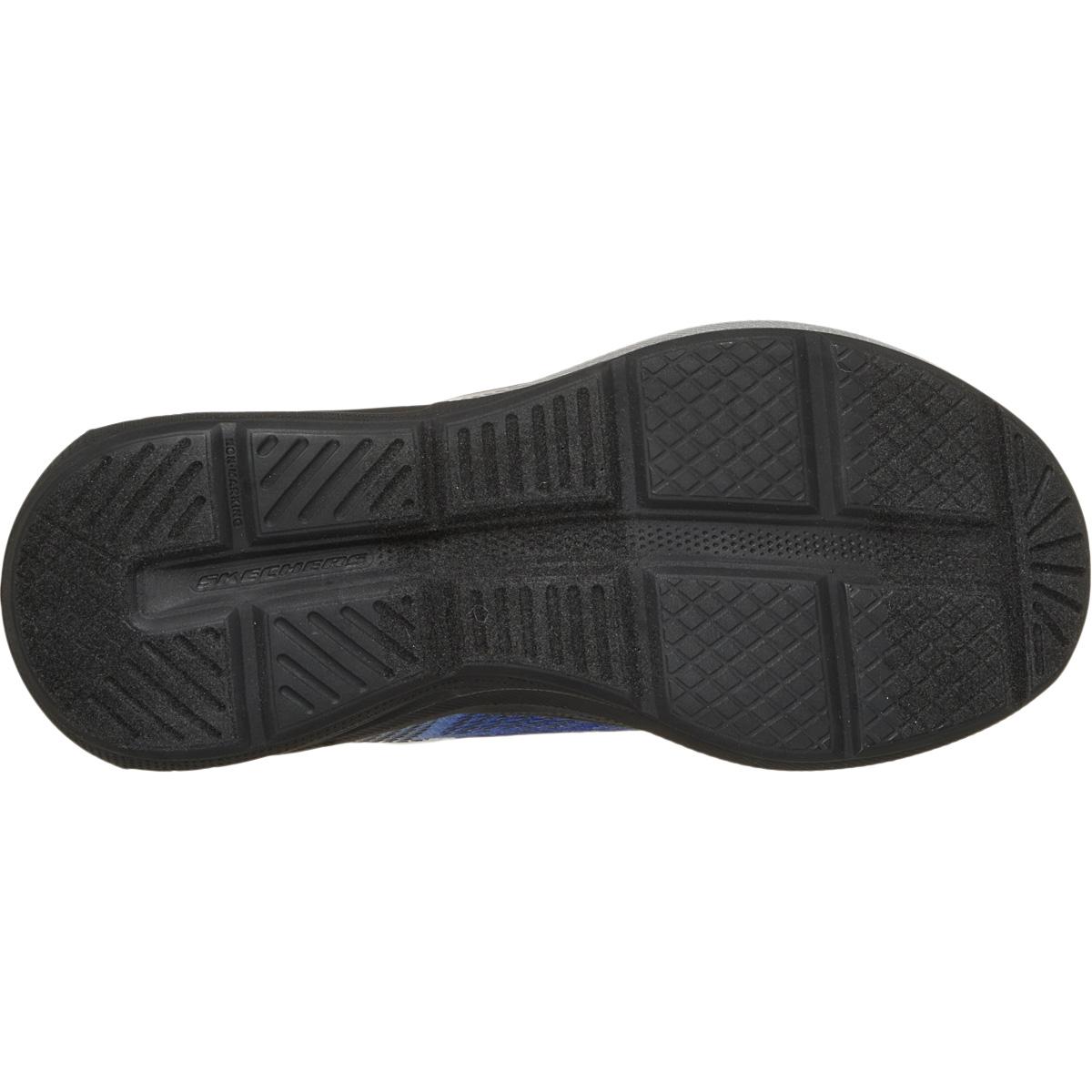 Skechers Microspec Max Velocity Borrelås Sneakers Barn BLUE SILVER