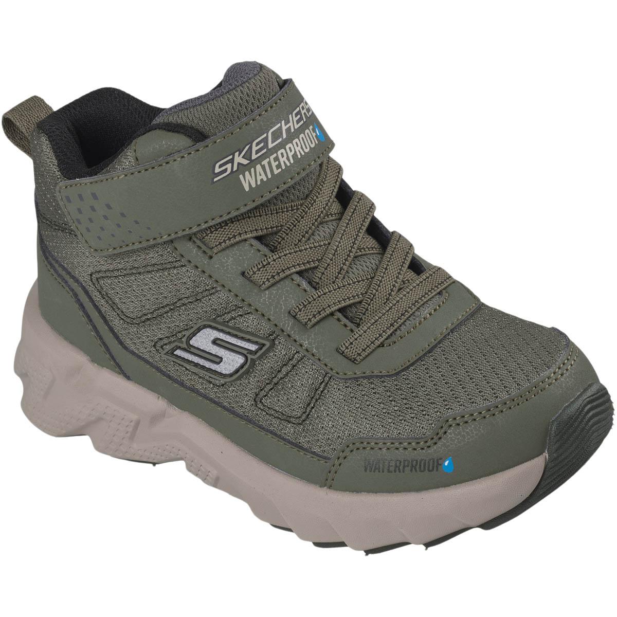 Skechers Elite Sport Tread WP Borrelås Støvler Barn OLIVE