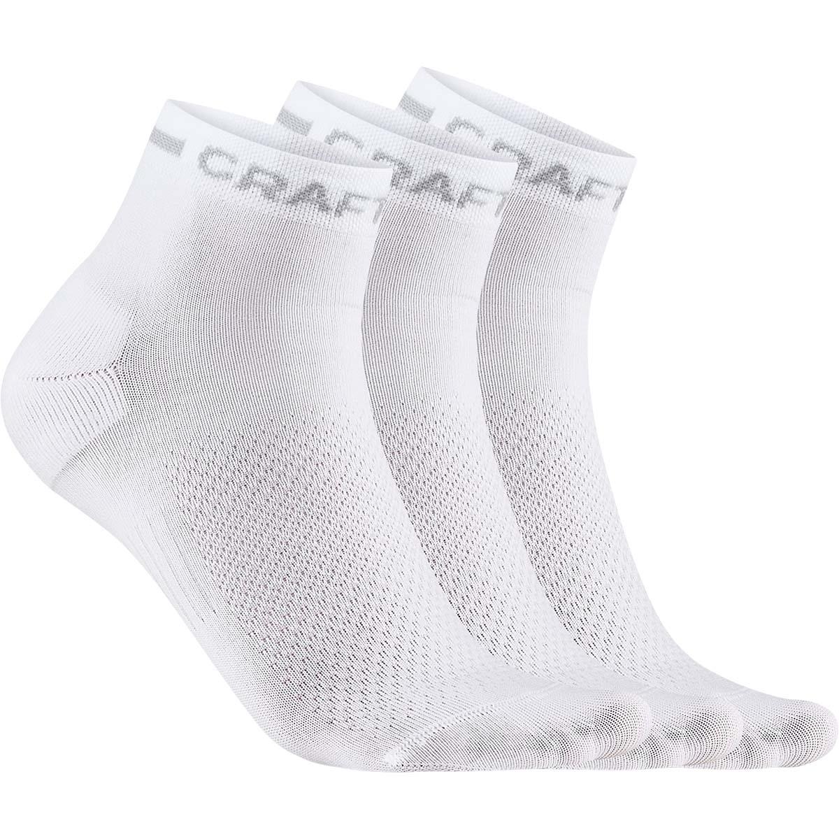 Craft Core Dry Mid 3-Pack Løpesokker White