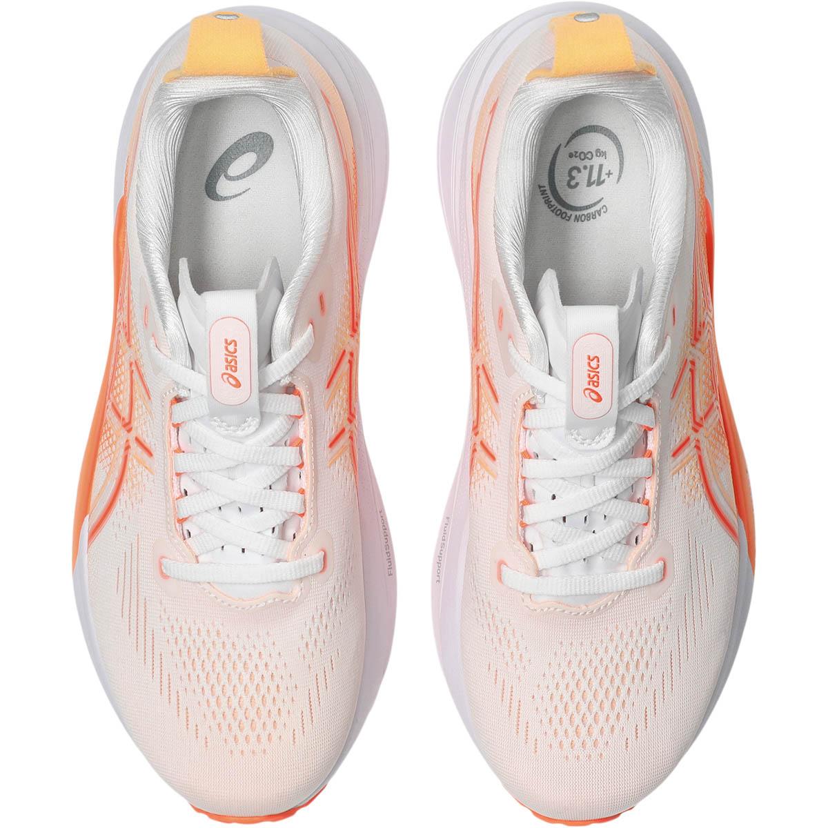 ASICS Gel-Kayano 33 Löparskor Dam WHITE/VIVID CORAL