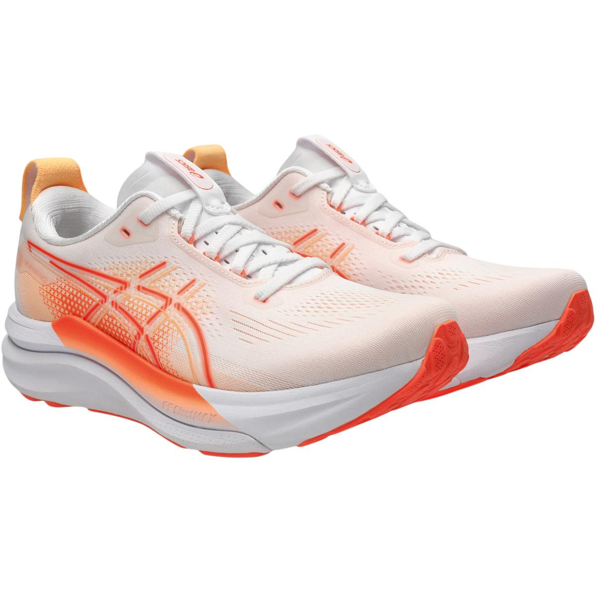 ASICS Gel-Kayano 33 Löparskor Dam WHITE/VIVID CORAL
