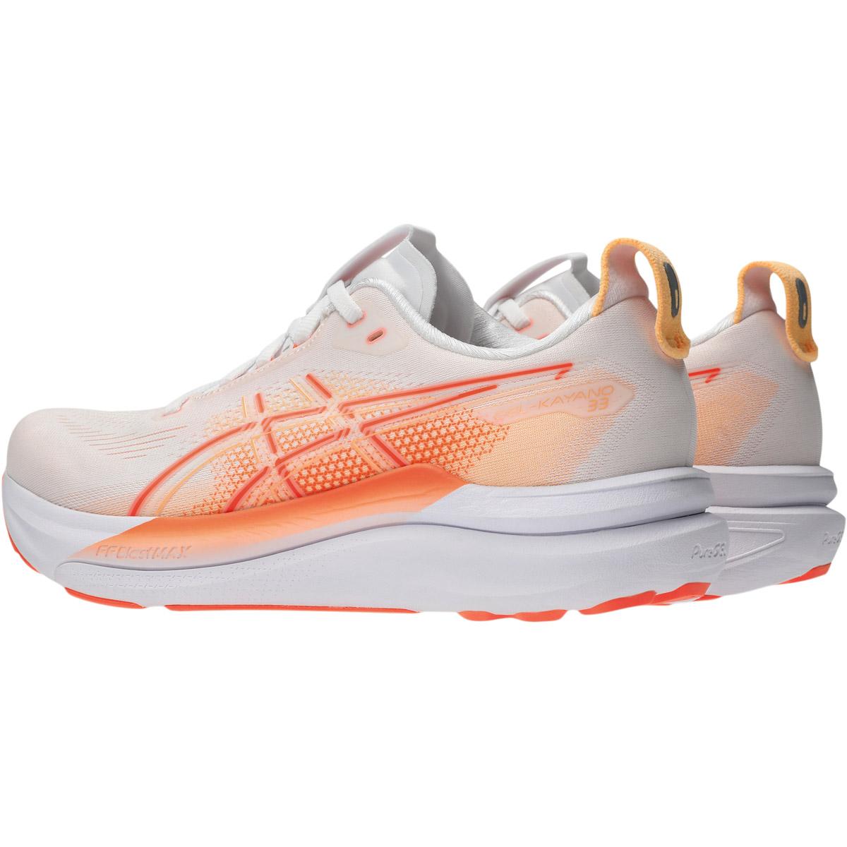 ASICS Gel-Kayano 33 Löparskor Dam WHITE/VIVID CORAL