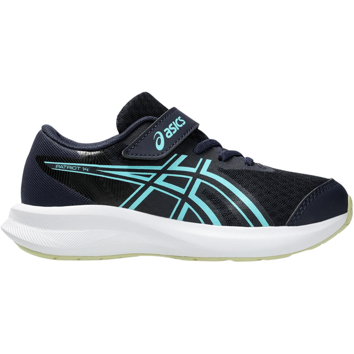 ASICS Patriot 14 Borrelås Joggesko Barn MIDNIGHT/GLOW GREEN