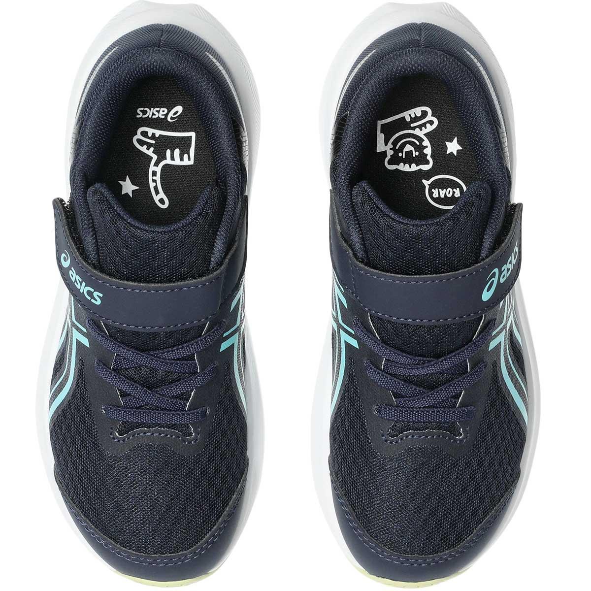 ASICS Patriot 14 Borrelås Joggesko Barn MIDNIGHT/GLOW GREEN